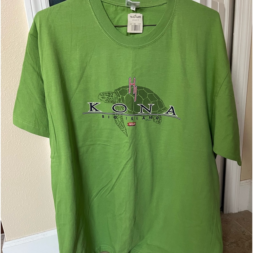 NWT Men's XL Green Kona Big Island Sea Turtle T Shirt